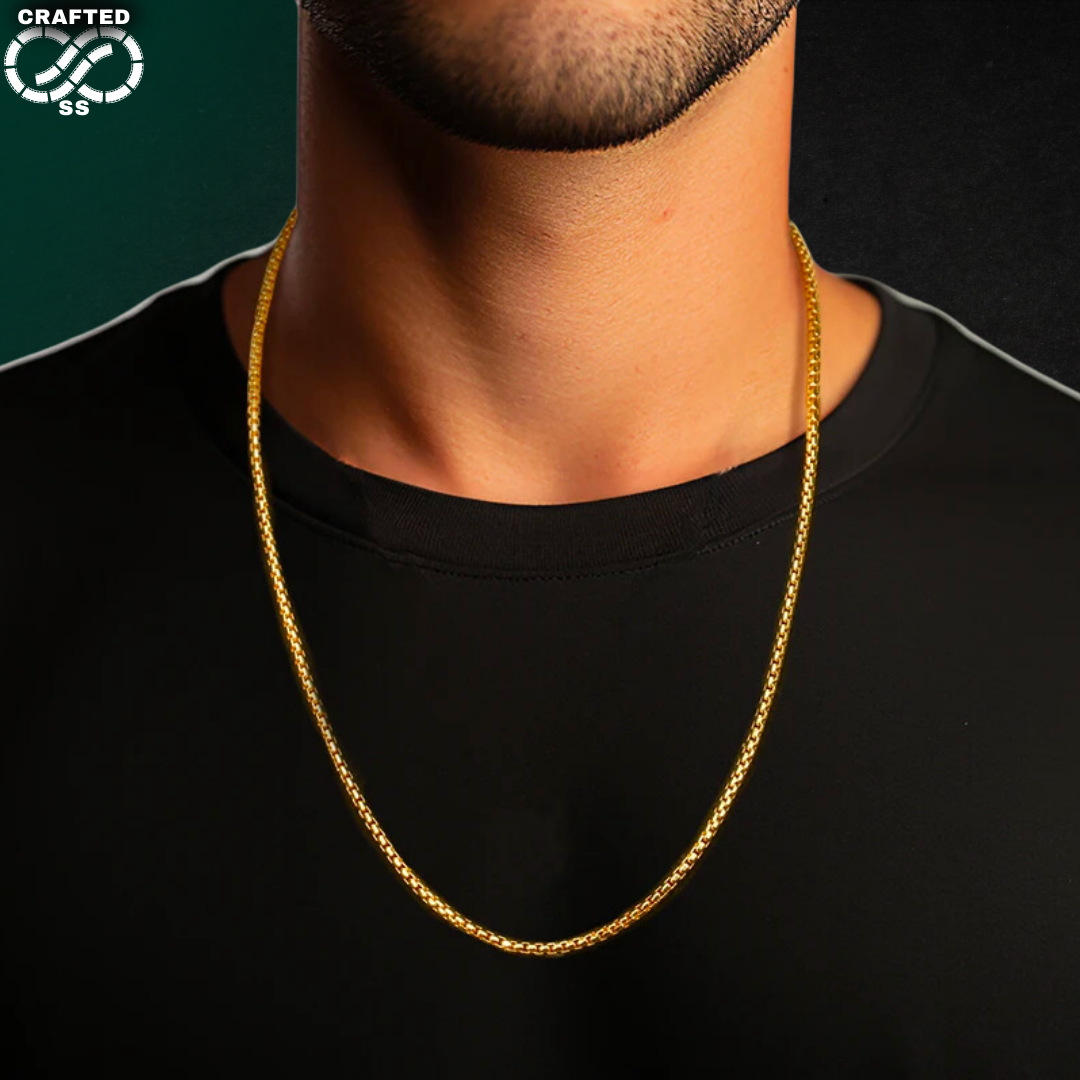 3mm 18k Gold Plated Or Silver Box Chain™