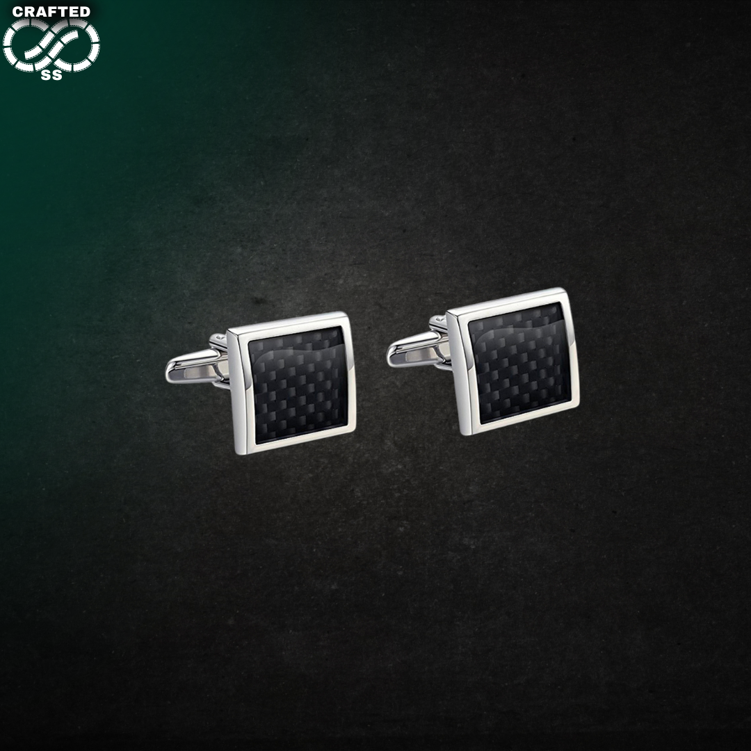 French Square Carbon Fiber Cufflinks™