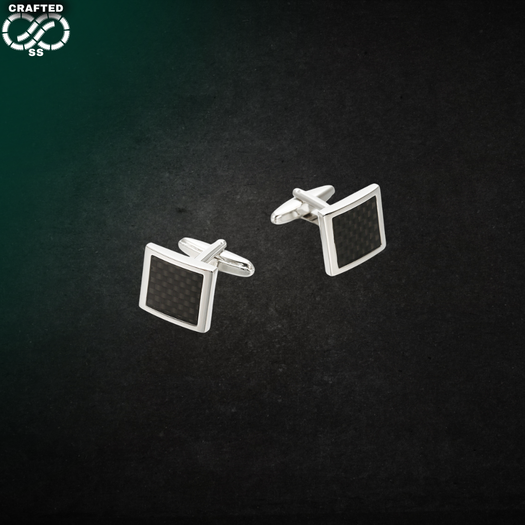 French Square Carbon Fiber Cufflinks™