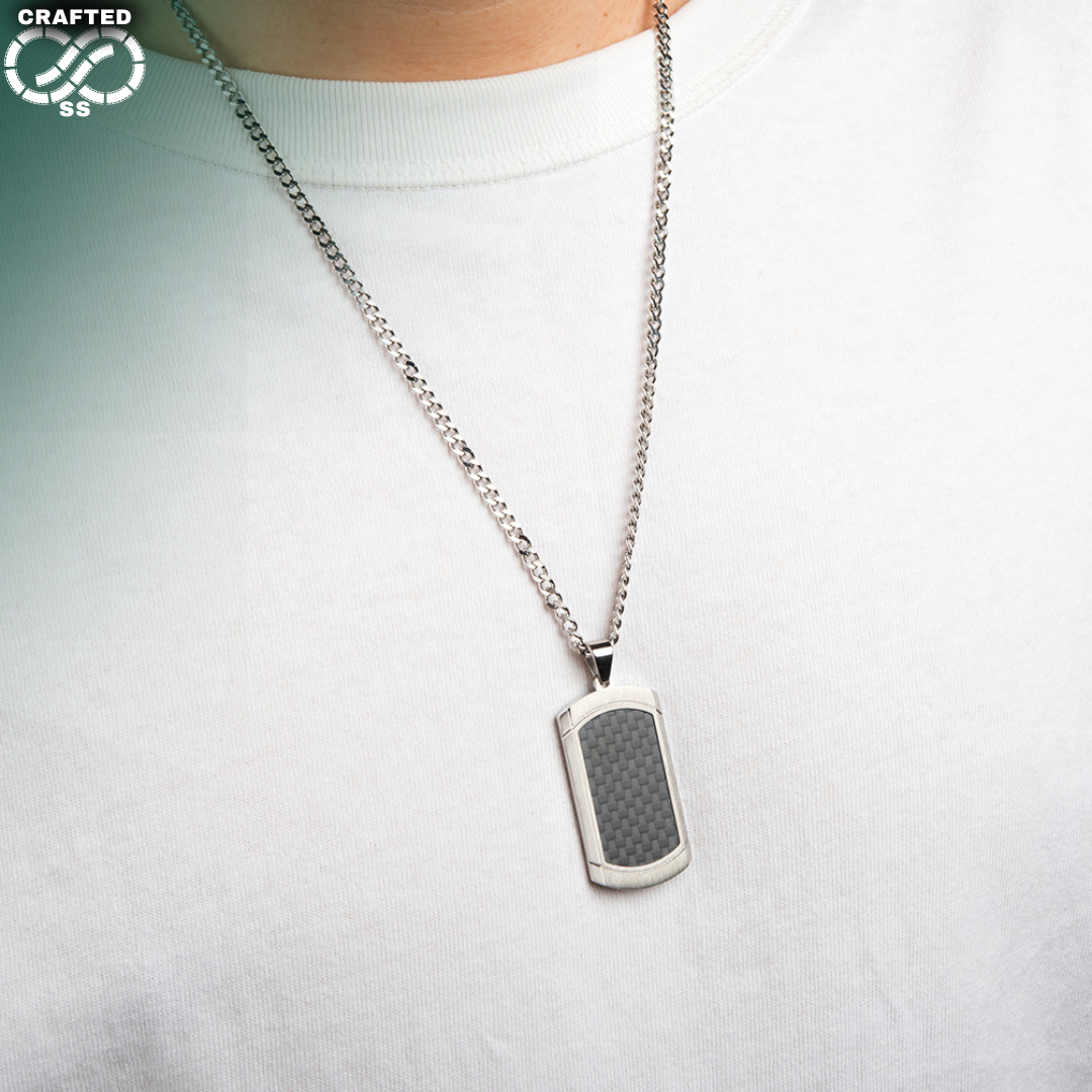 Silver Carbon Fiber Pendant™