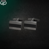 Rhodium Plated Carbon Fiber Cufflink™