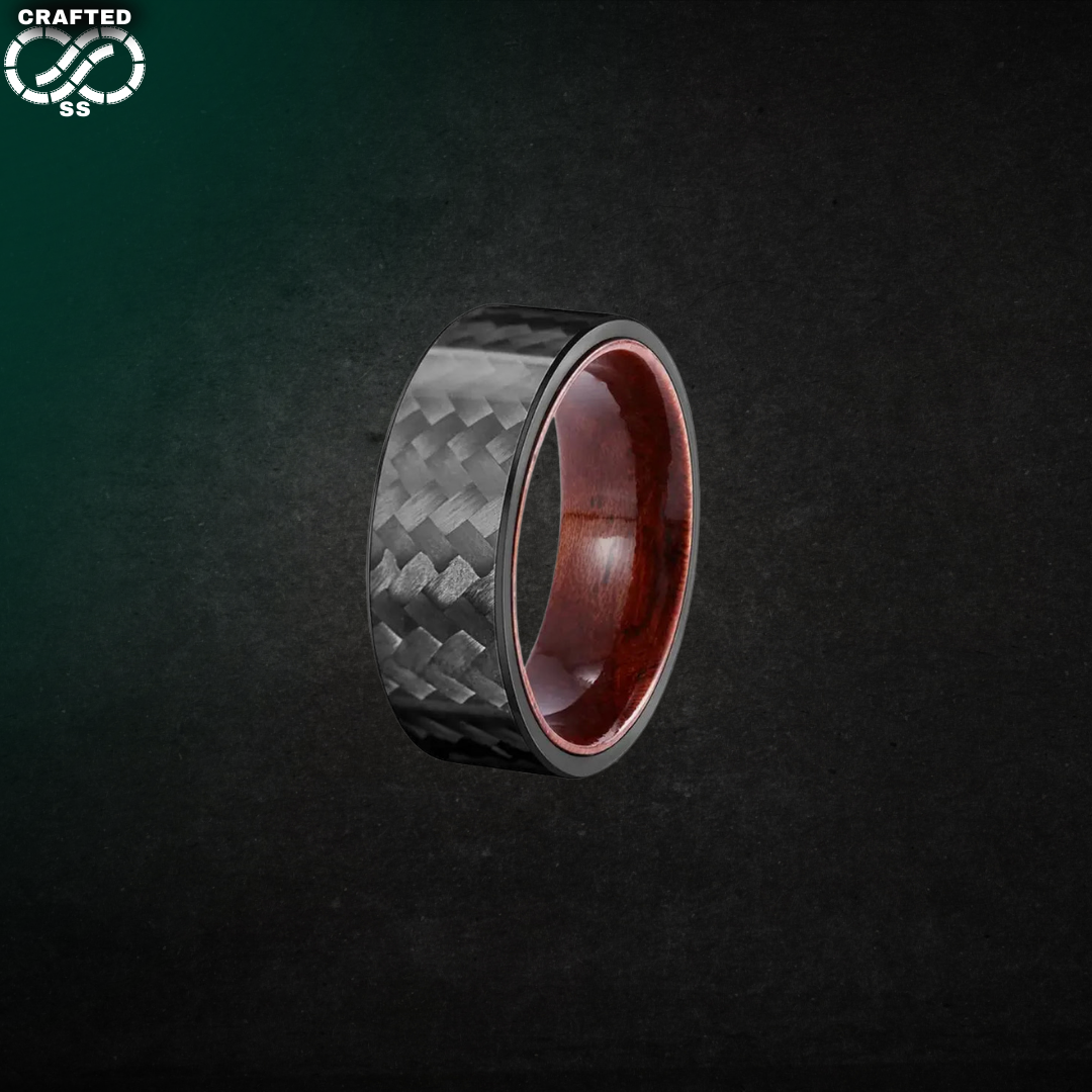 Carbon Fiber+Rosewood Wood Sleeve Ring™